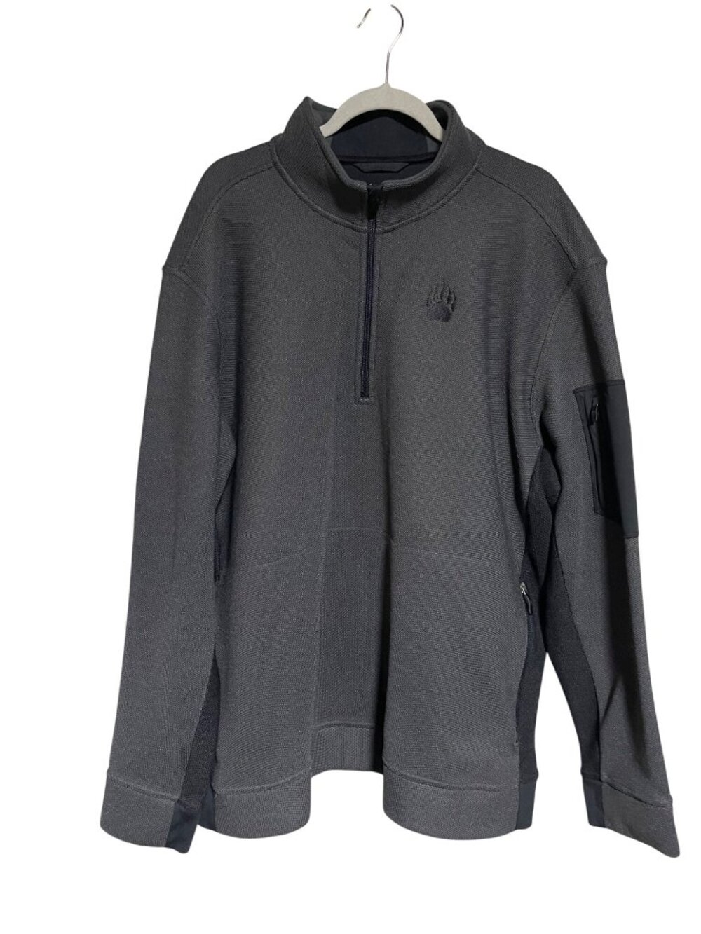 Alaskan Hardgear Duluth Trading Gray Quarter-Zip Pullover Shirt Jacket Mens 3XL